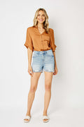 Judy Blue High Waist Destroy Cuffed Cut Off Shorts
