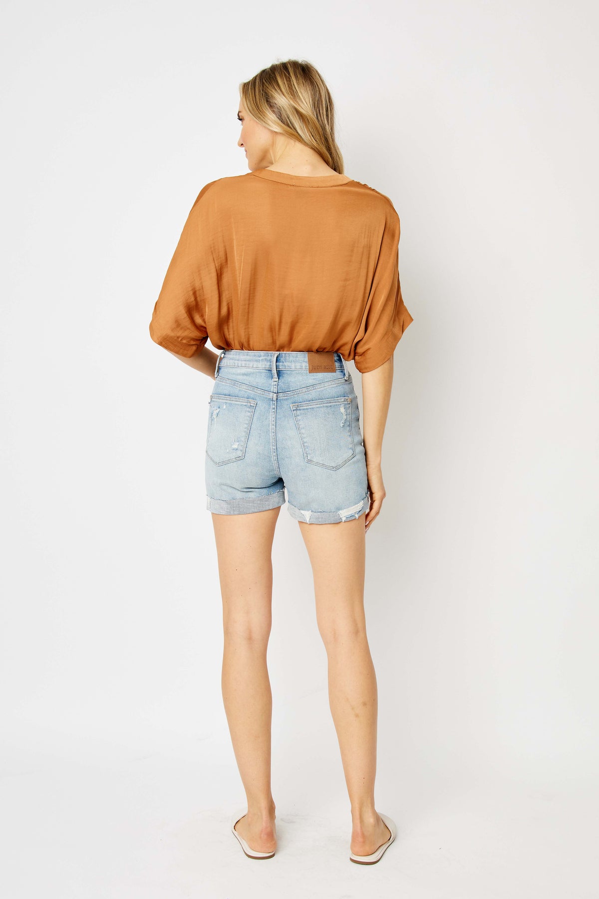 Judy Blue High Waist Destroy Cuffed Cut Off Shorts