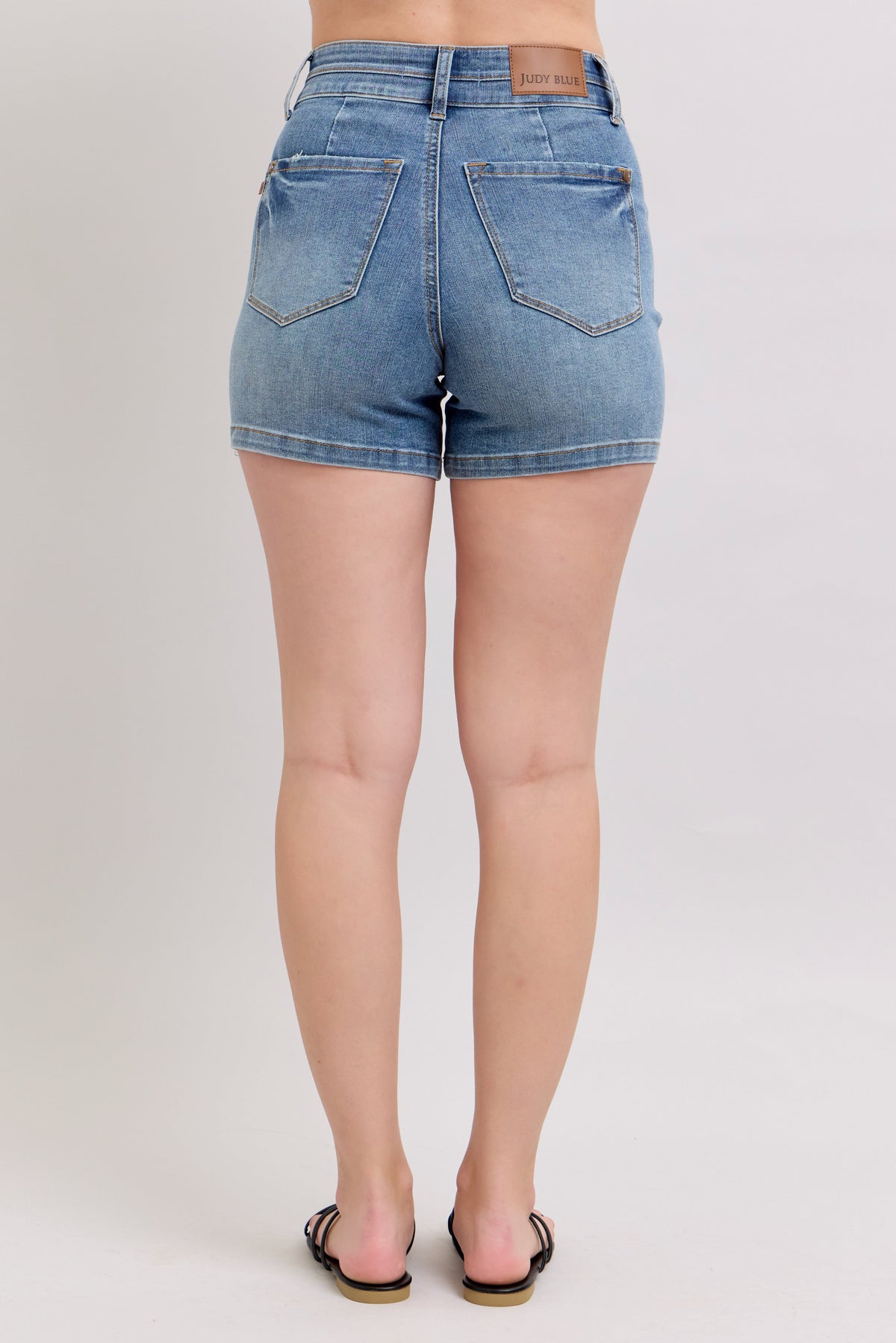 Judy Blue Erin Tummy Control Cool Denim Double Waistband Shorts