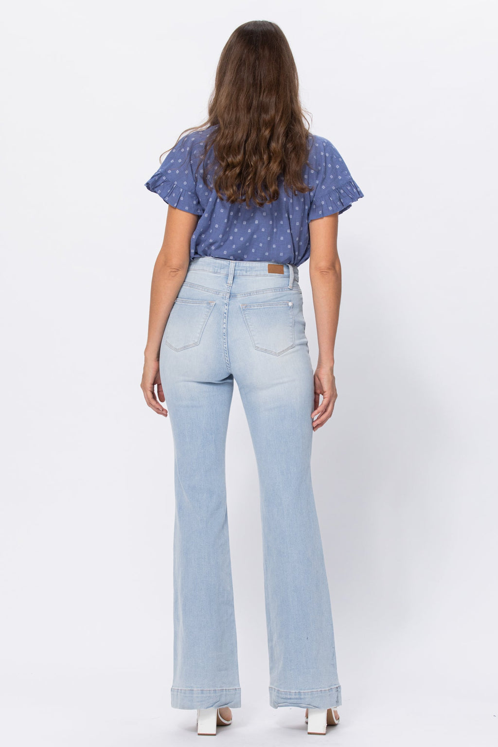 Judy BlueLight Wash Jeans with Braided Waistband