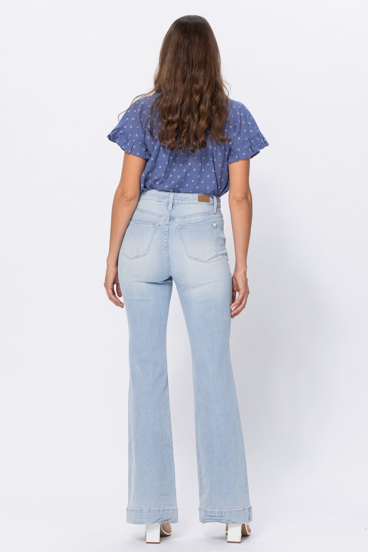 Judy BlueLight Wash Jeans with Braided Waistband