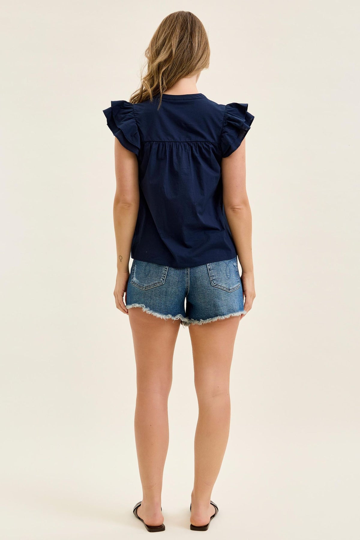 Judy Blue High Waist Rigid Magic Raw Hem Vintage Denim Cut Off Shorts