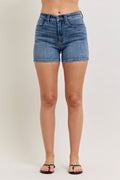 Judy Blue High Waist Classic Medium Wash Slim Jean Shorts