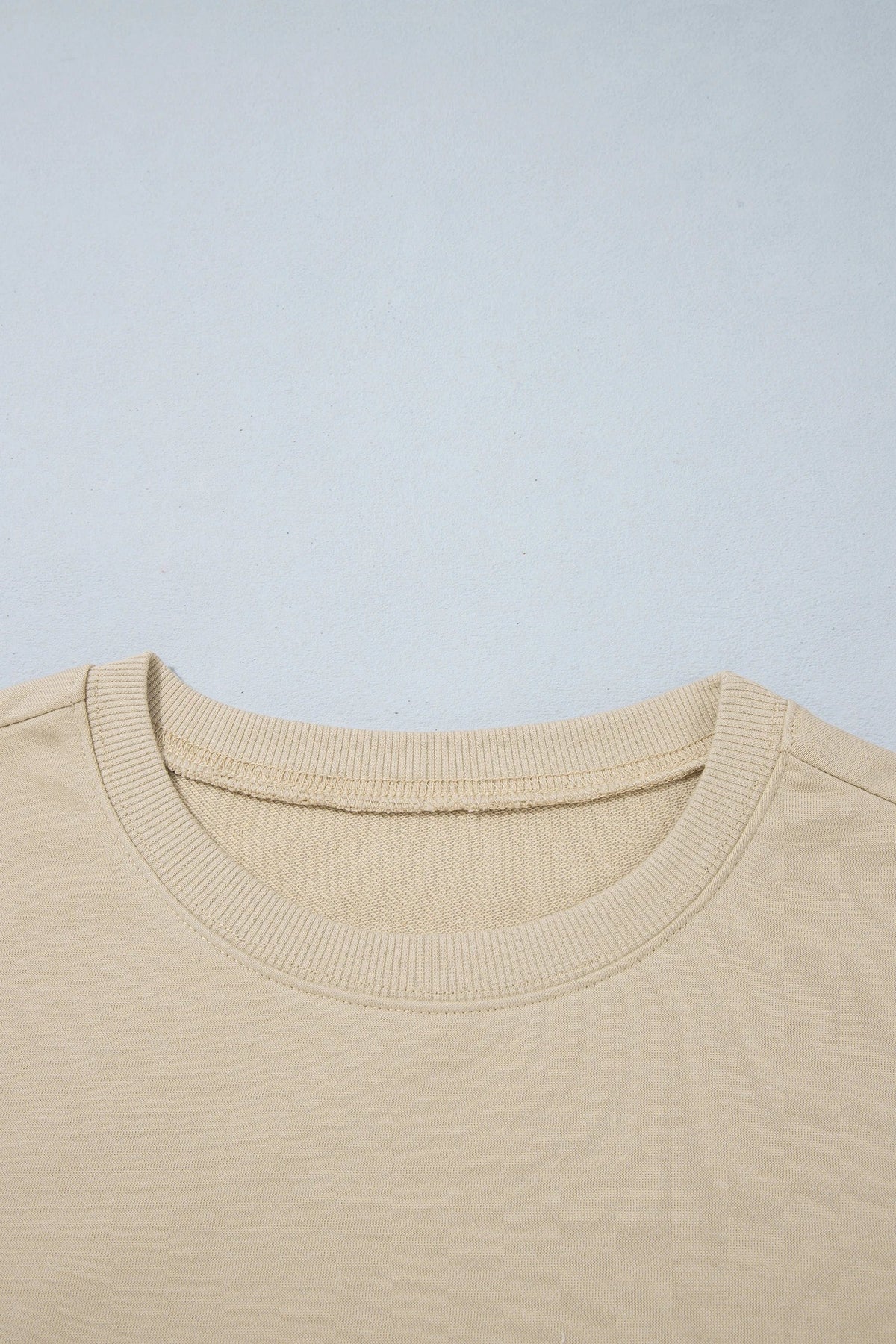 Polka Dot Patchwork Drop Shoulder Sweatshirt