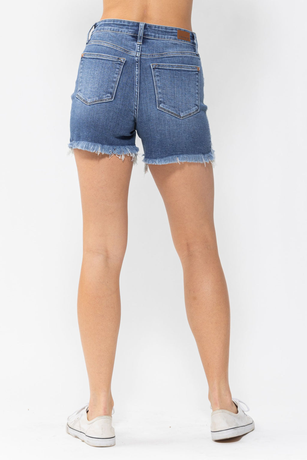 Judy Blue High Waist with Side Seam Fray Shorts