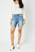 Judy Blue High Waist Tummy Control Double Button Bermuda Shorts