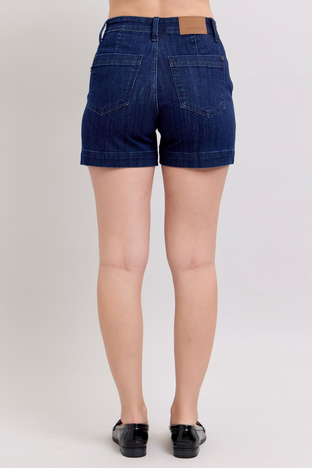 Judy Blue High Waist Dark Denim Trouser Shorts