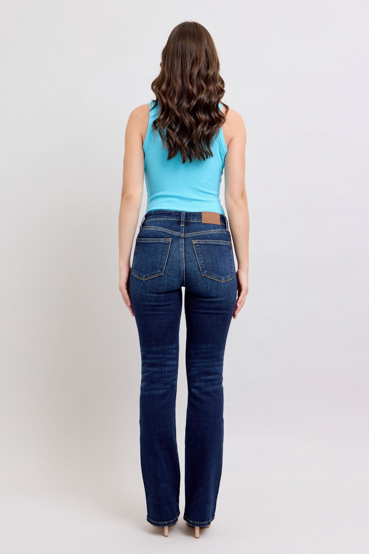 Judy Blue Mid Rise Dark Wash Classic Bootcut, Inseam 32"