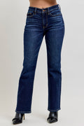 Judy Blue Mid Rise Dark Wash Classic Bootcut, PETITE 29" Inseam (BESTSELLER)