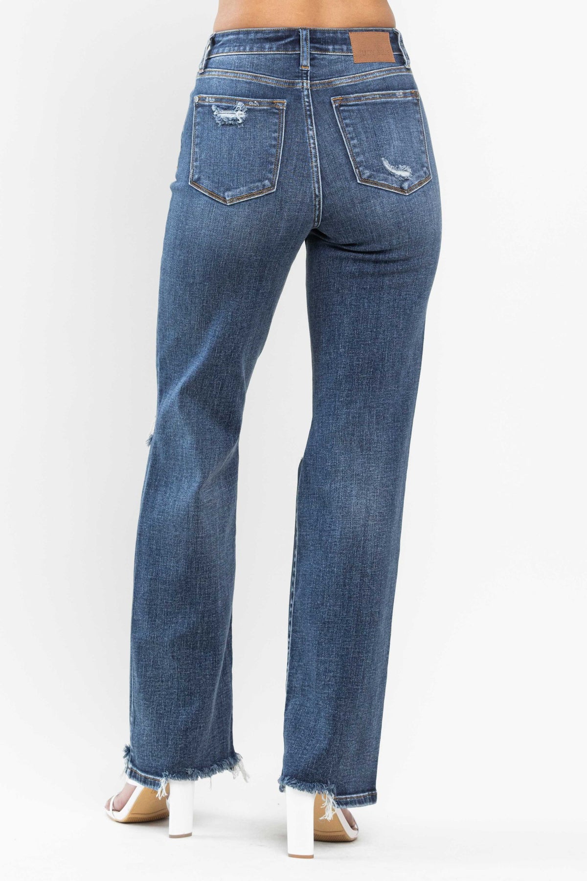Judy Blue High Waist 90's Knee Destroy Straight
