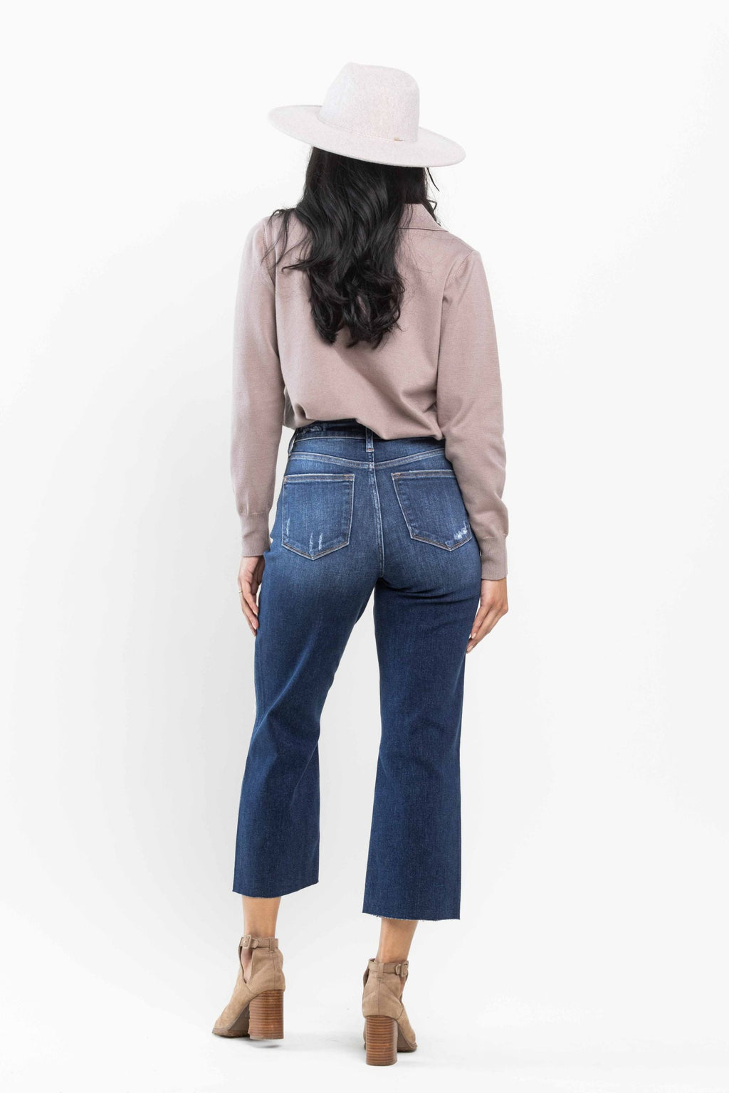 Judy Blue High Waist Destroy Crop Wide Leg