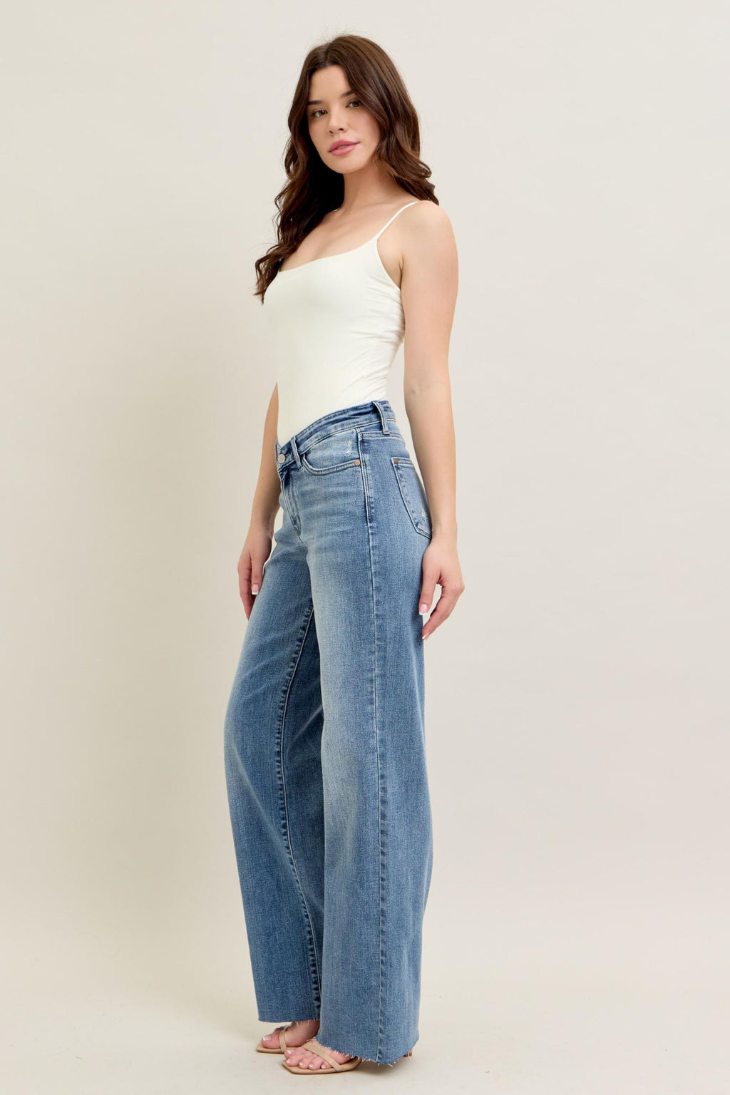 Judy Blue V-Front Baggy Jean, Inseam 33"