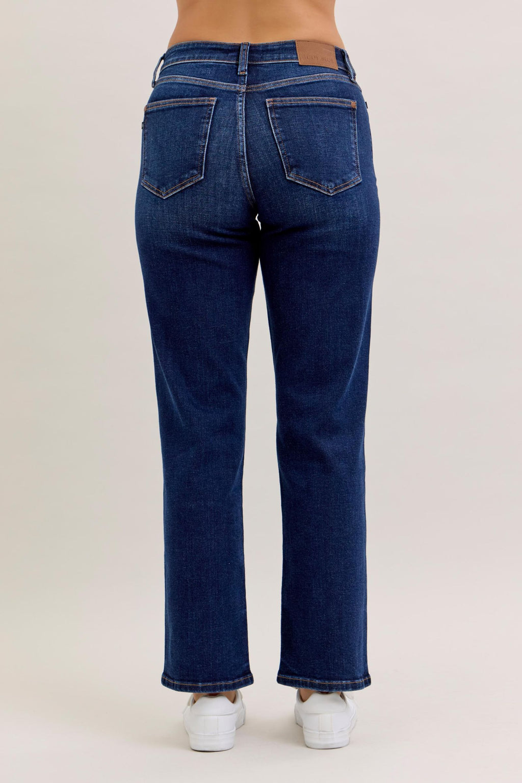 Judy Blue Classic Dark Wash Mid Rise Straight - Short Inseam 30"