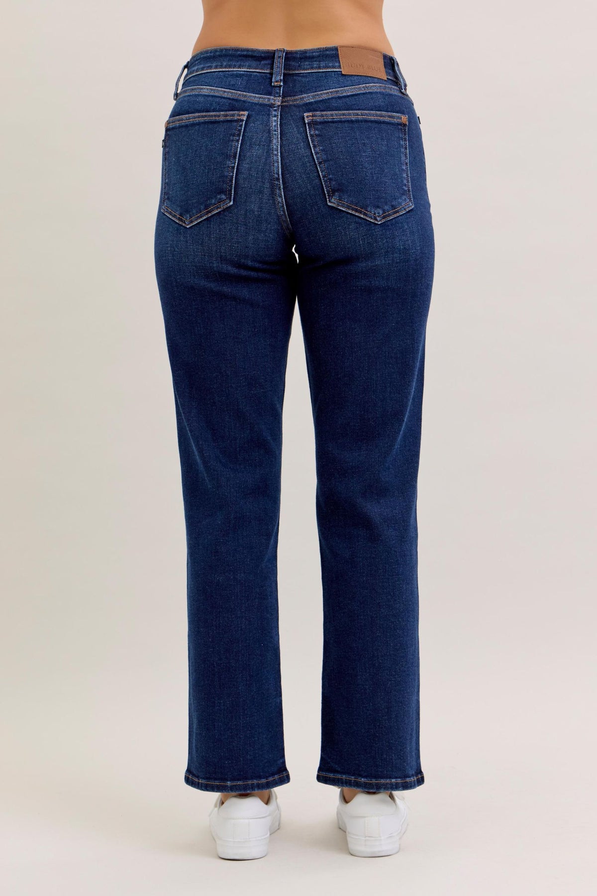 Judy Blue Classic Dark Wash Mid Rise Straight - Short Inseam 30"