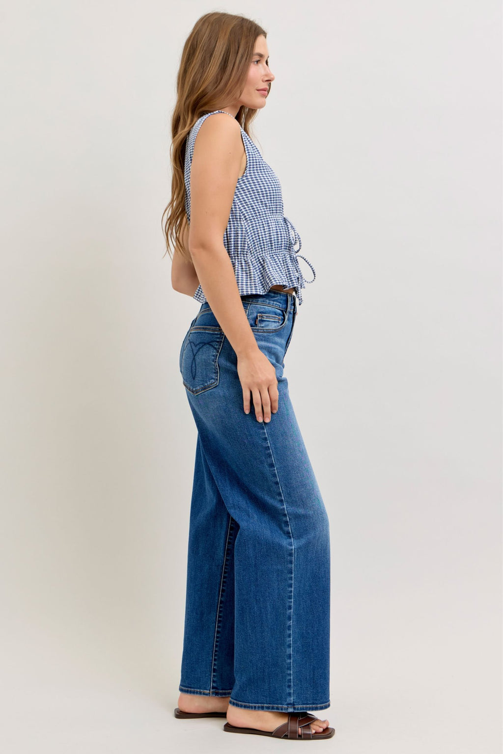 Judy Blue High Waist Wilhelmina Baggy Jeans, Inseam 31"