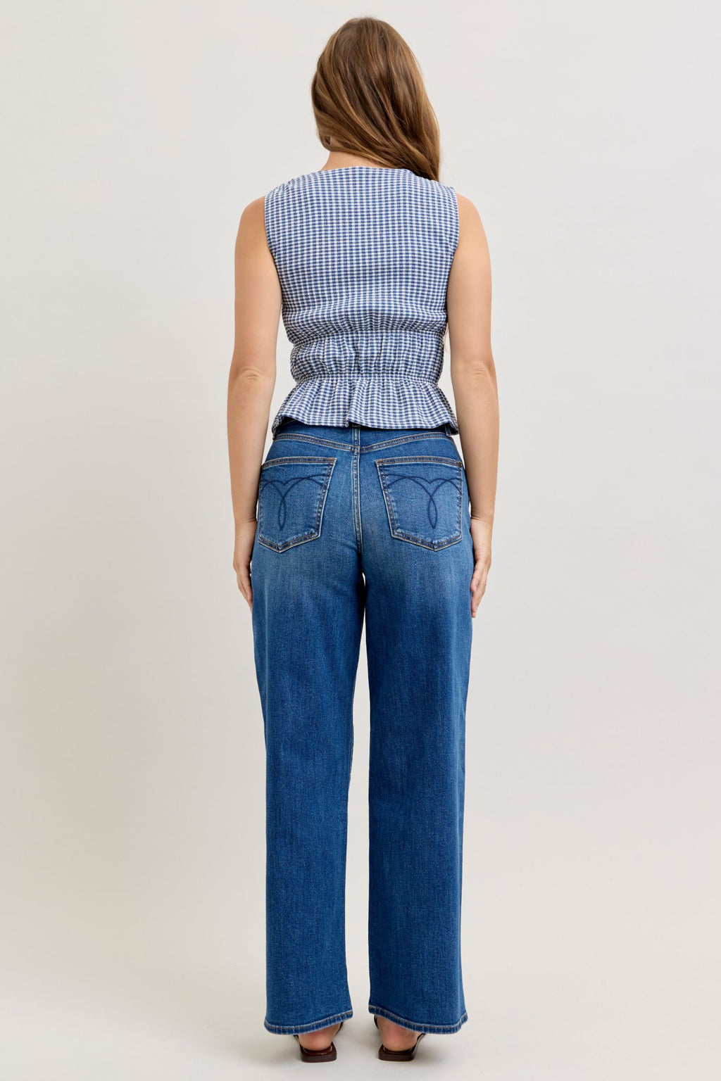 Judy Blue High Waist Wilhelmina Baggy Jeans, Inseam 31"