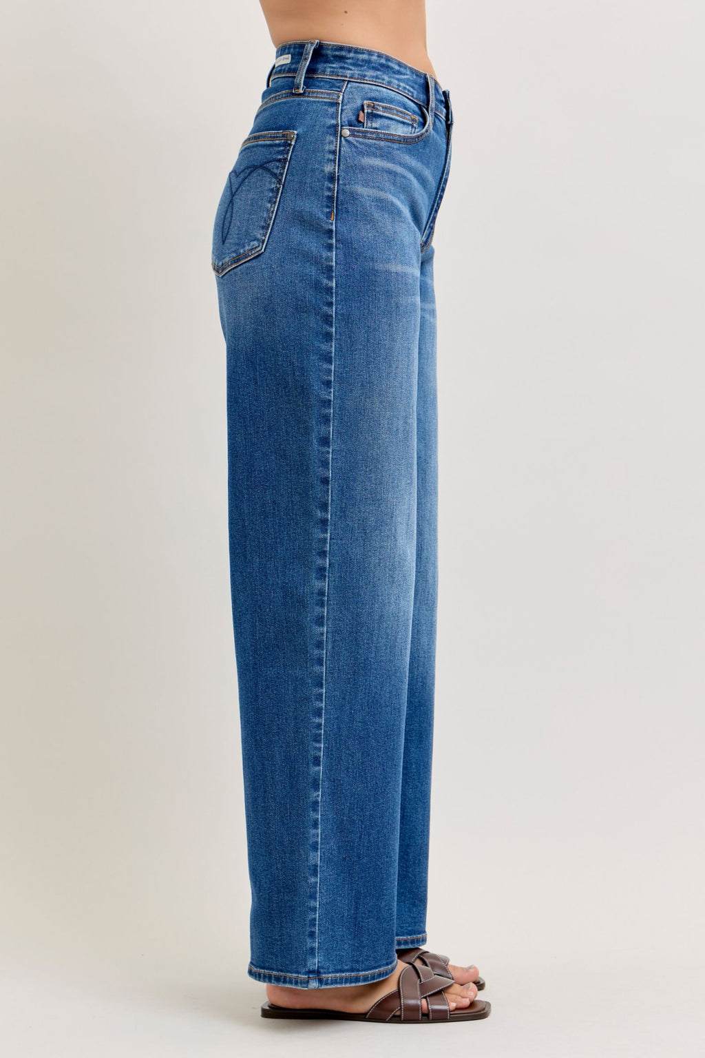 Judy Blue High Waist Wilhelmina Baggy Jeans, Inseam 31"