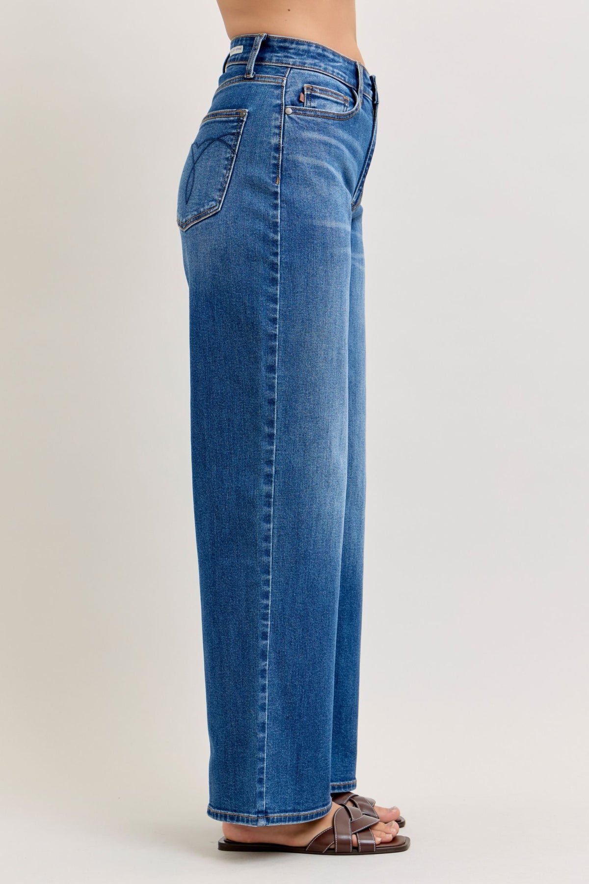 Judy Blue High Waist Wilhelmina Baggy Jeans, Inseam 31"