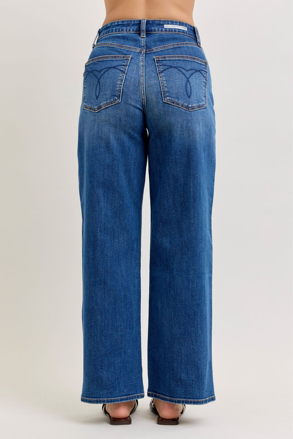 Judy Blue High Waist Wilhelmina Baggy Jeans, Inseam 31"