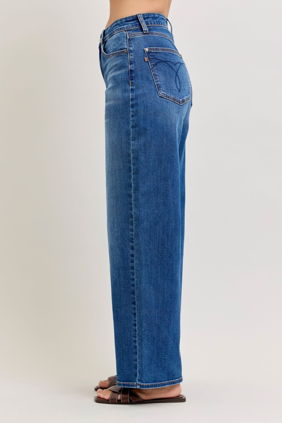 Judy Blue High Waist Wilhelmina Baggy Jeans, Inseam 31"