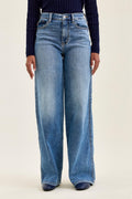 Judy Blue High Waist Angelina Column Straight Classic Soft Indigo Wash - Inseam 32"