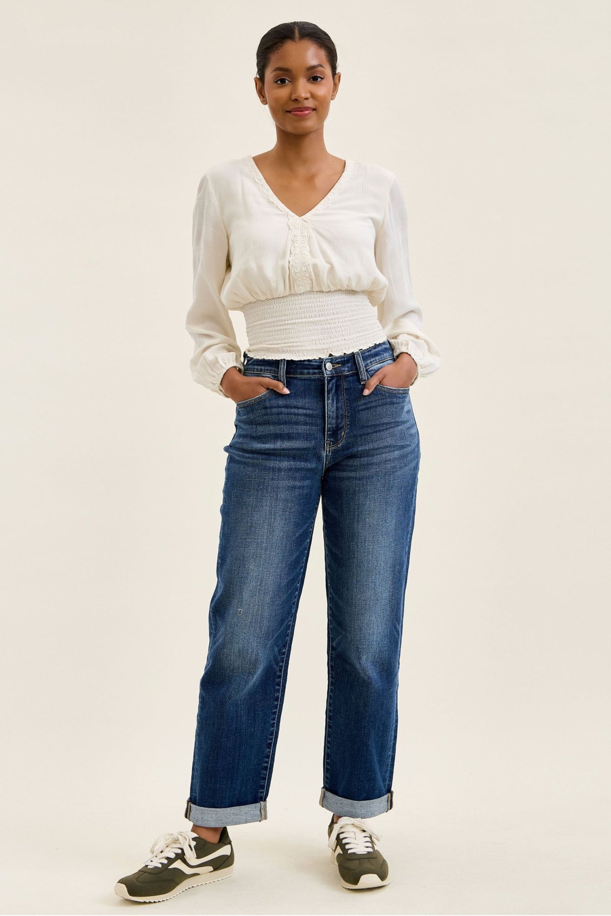 Judy Blue Classic Mid Rise Cuffed Boyfriend