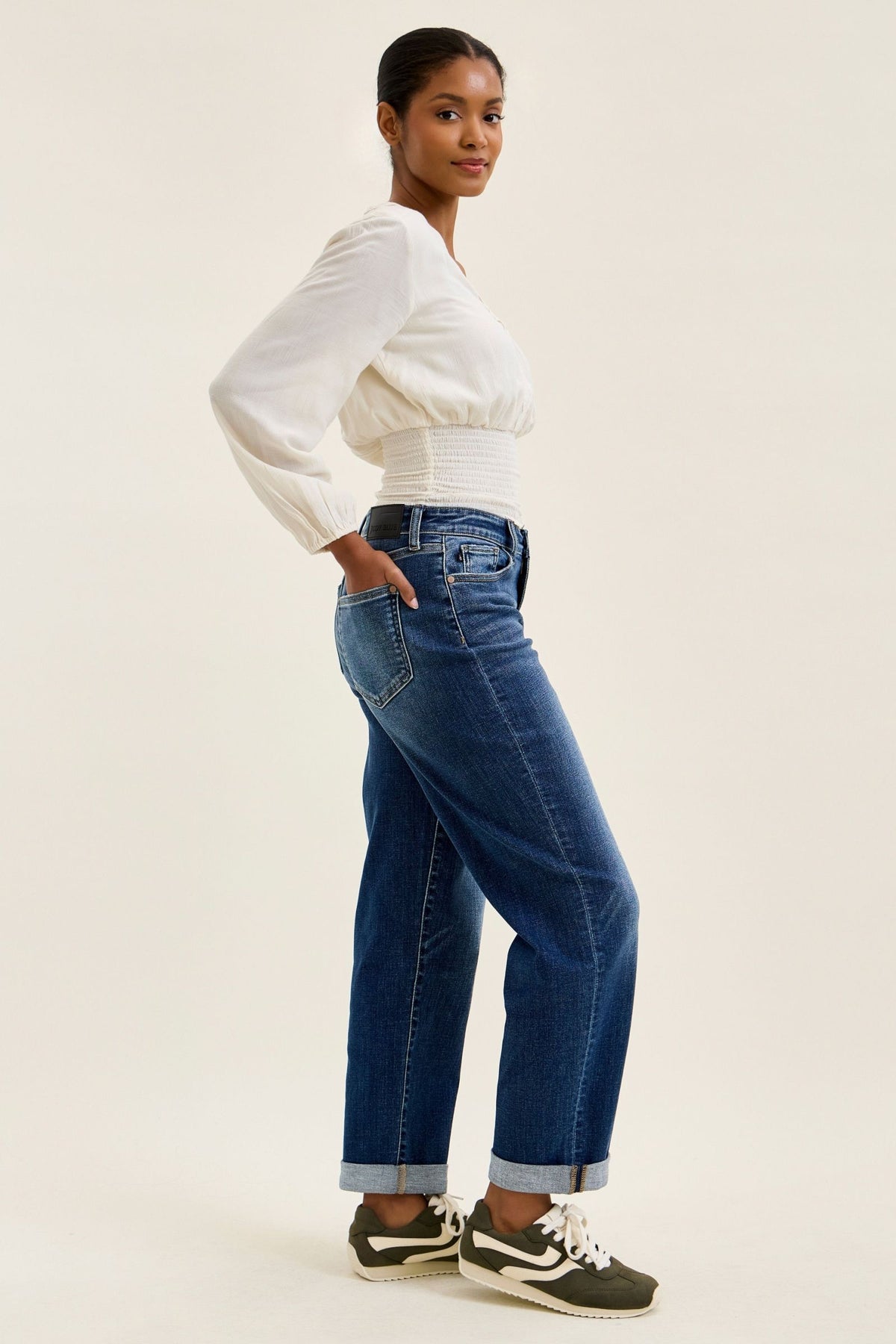Judy Blue Classic Mid Rise Cuffed Boyfriend