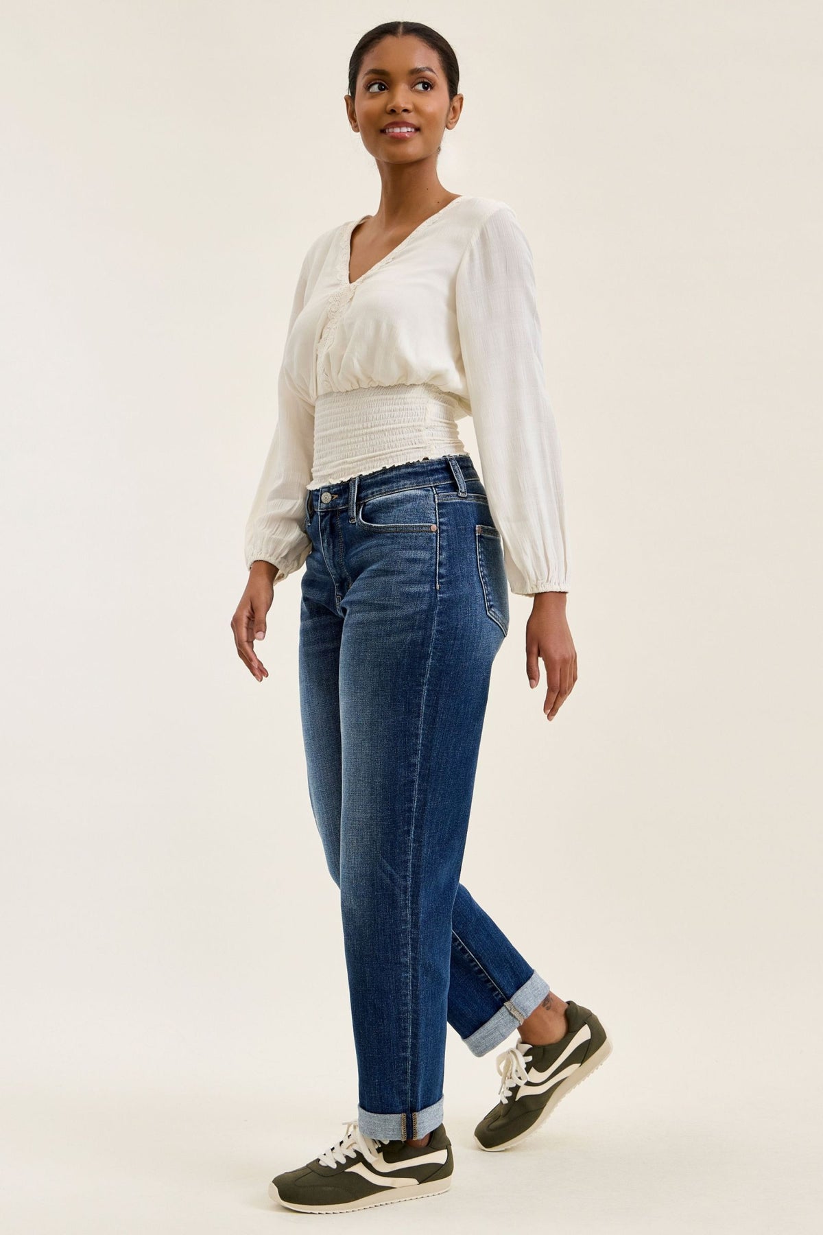 Judy Blue Classic Mid Rise Cuffed Boyfriend