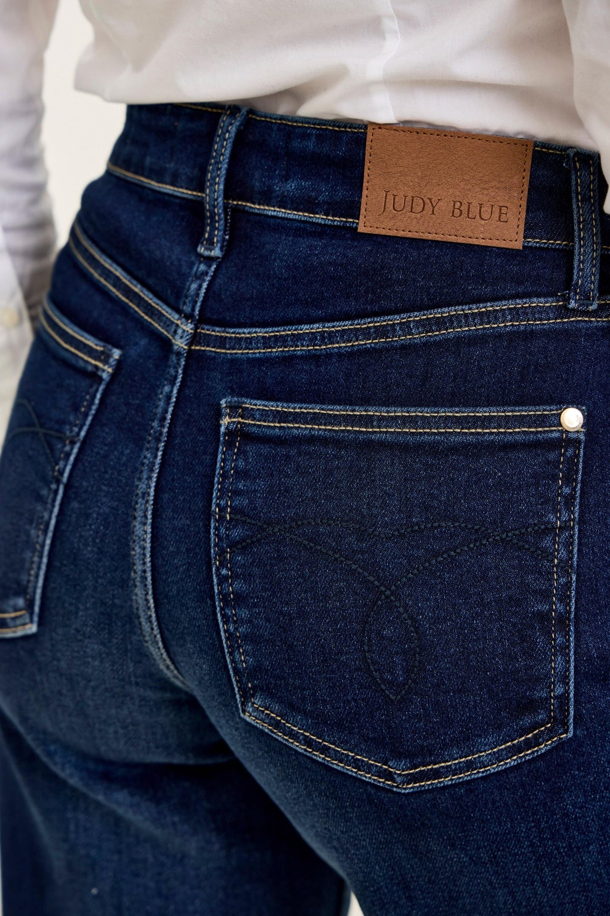 Judy Blue High Waist Lux Retro Wide Dark Twilight Blue Wash, PETITE, Inseam 30"