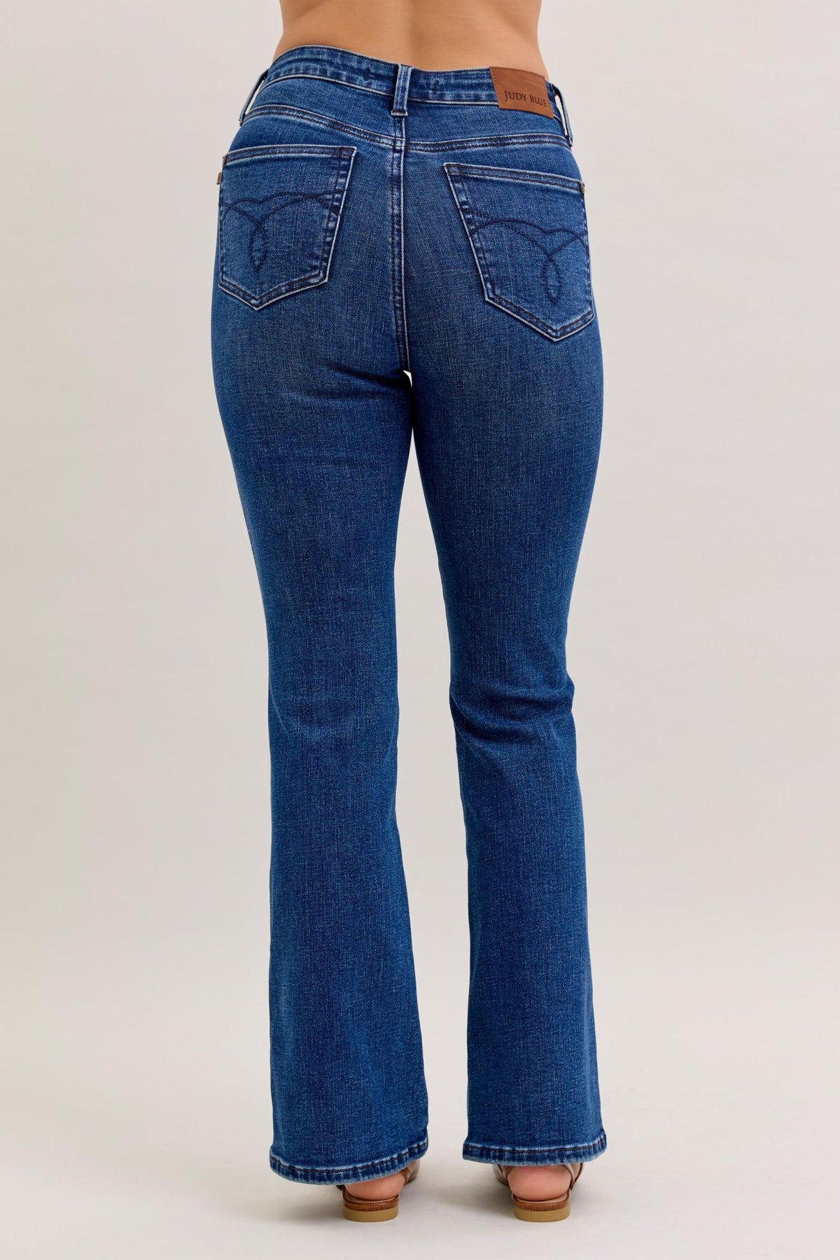 Judy Blue High Waist Dark Wash Tummy Control Bootcut, Short Inseam 30"