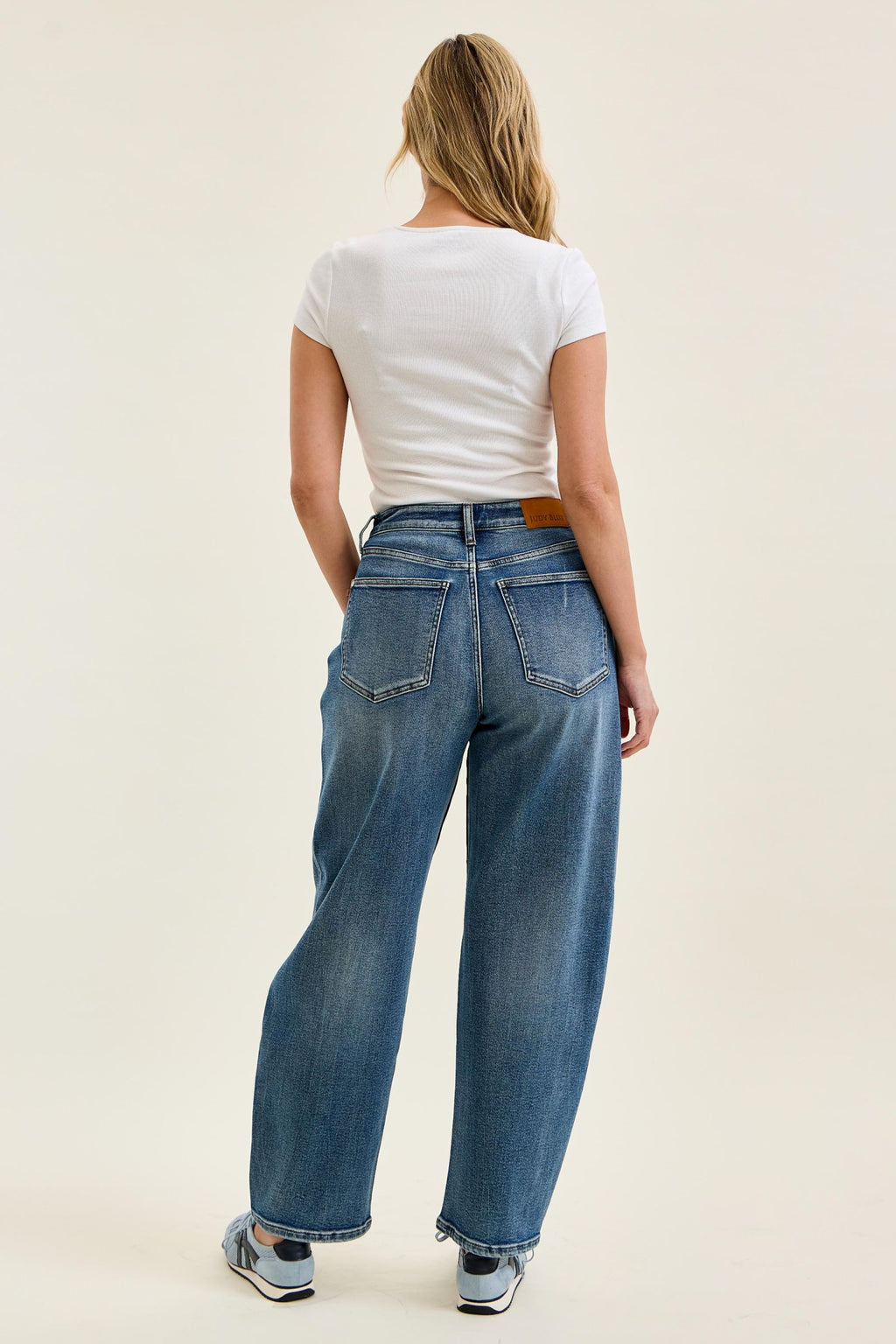 Judy Blue High Waist Rigid Magic Marlow Arc - Dark Time Weathered Indigo, Inseam 30"