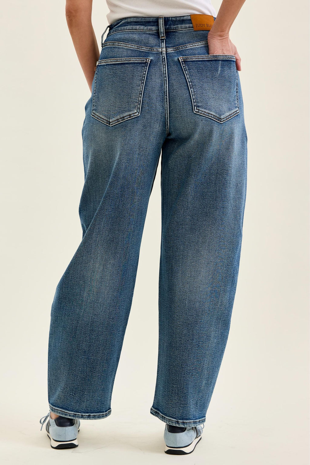 Judy Blue High Waist Rigid Magic Marlow Arc - Dark Time Weathered Indigo, Inseam 30"