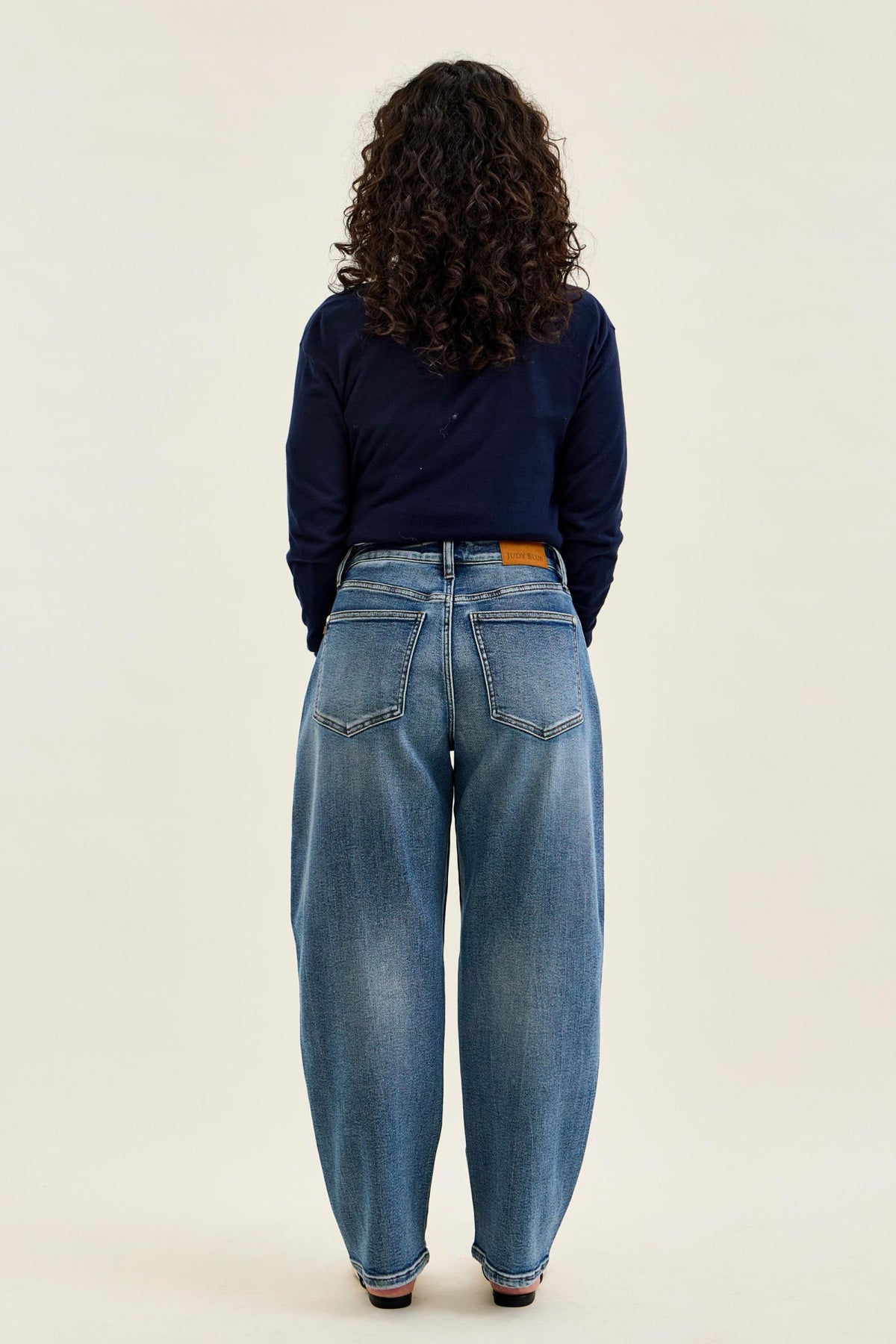 Judy Blue High Waist Rigid Magic Marlow Arc - PETITE Dark Time Weathered Indigo, Inseam 28"