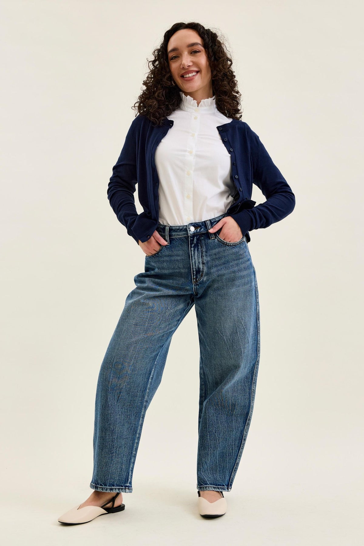 Judy Blue High Waist Rigid Magic Marlow Arc - PETITE Dark Time Weathered Indigo, Inseam 28"