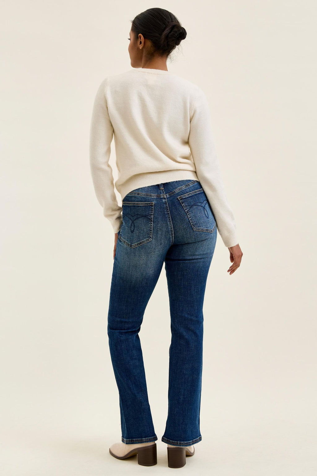 Judy Blue Mid Rise Daisy Bootcut with Brass Harness Trim - Inseam 32"