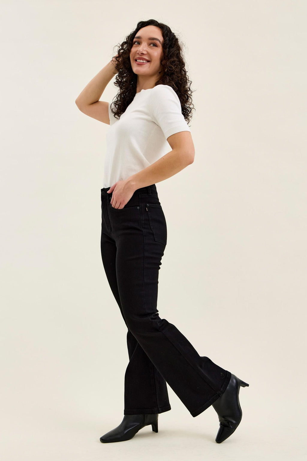 Judy Blue High Waist Tummy Control Classic Black Bootcut Jeans - Petite 29"