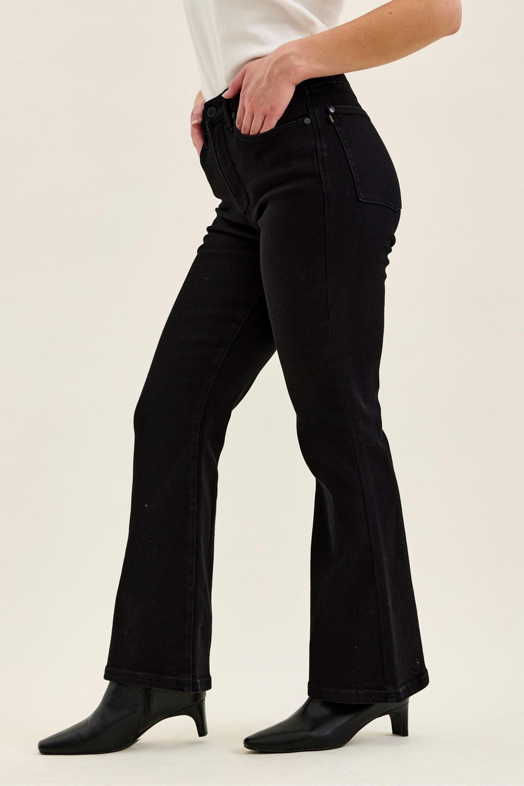 Judy Blue High Waist Tummy Control Classic Black Bootcut Jeans - Petite 29"