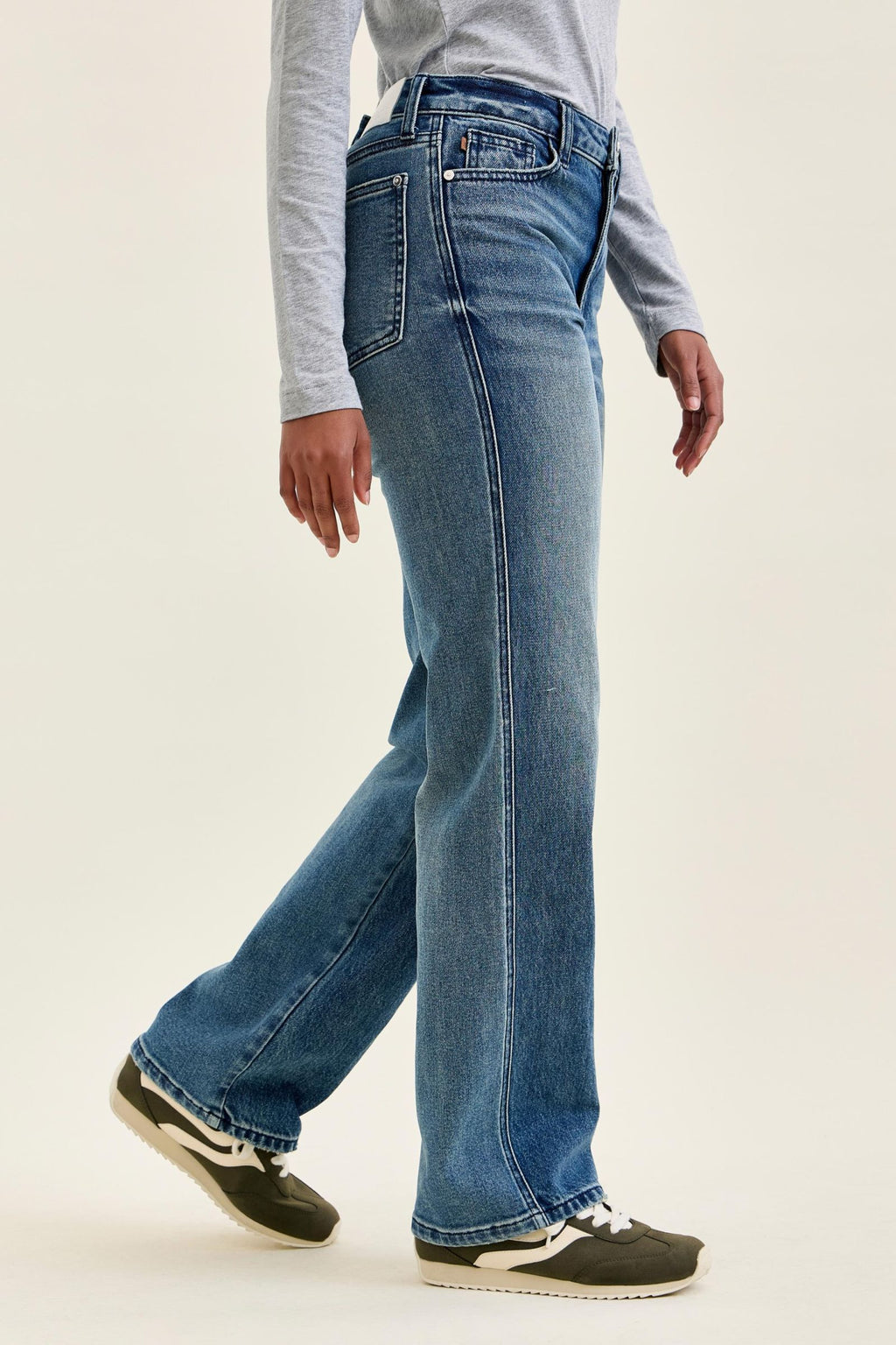 Judy Blue High Waist Rigid Magic Straight Leg Jeans – Everyday Indigo, Inseam 30"