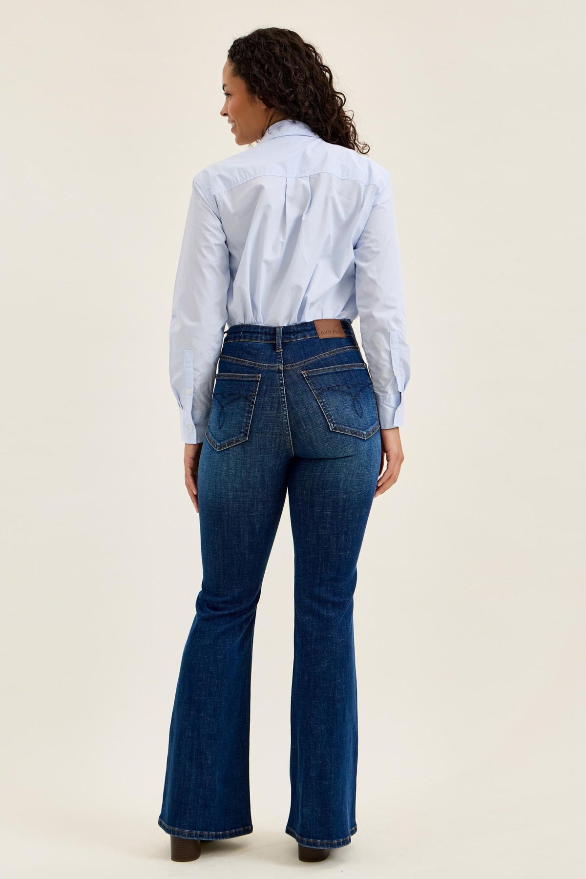 Judy Blue High Waist Tummy Control Charlotte Flare - Modern Dark Indigo 33" Inseam