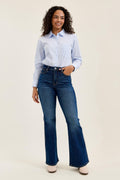 Judy Blue High Waist Tummy Control Charlotte Flare - Modern Dark Indigo 33" Inseam