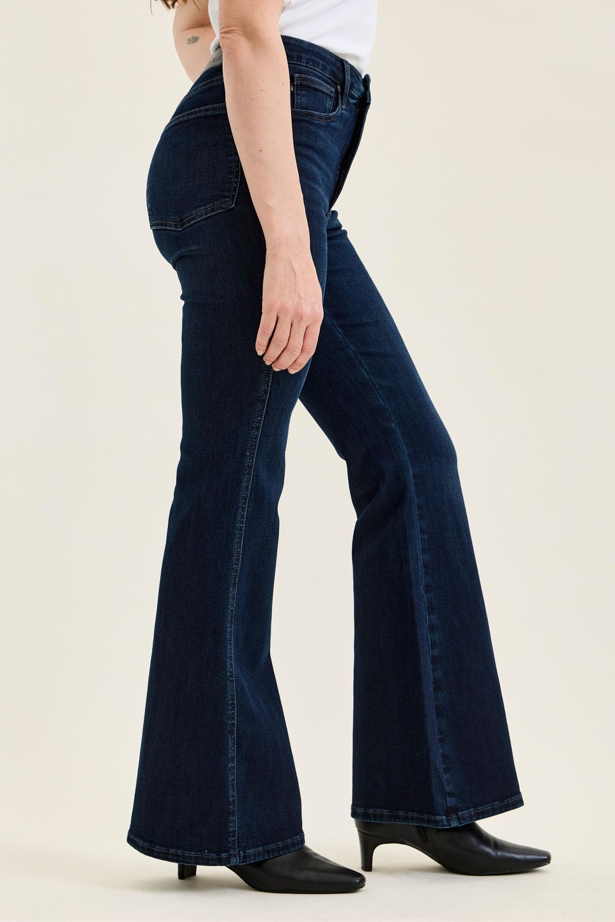 Judy Blue High Waist Tummy Control Charlotte Flare Jeans – Deep Indigo