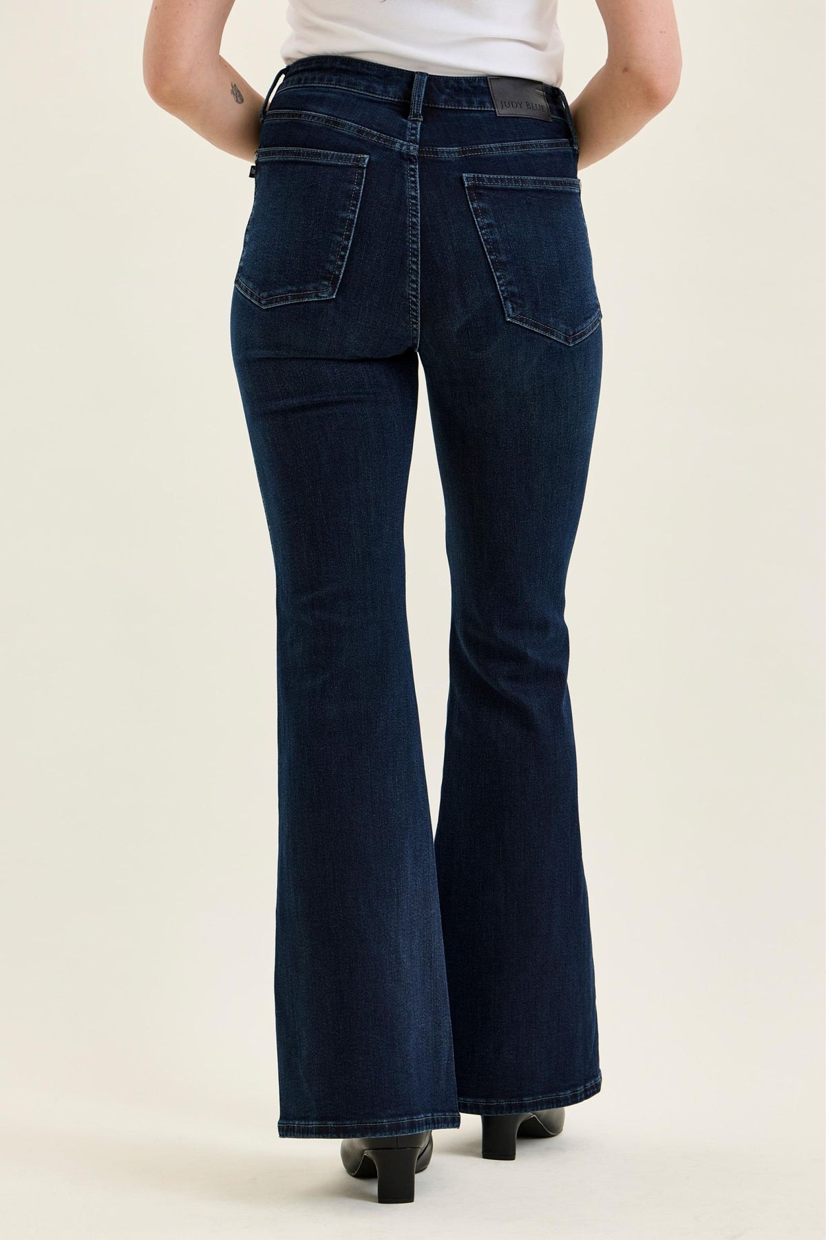 Judy Blue High Waist Tummy Control Charlotte Flare Jeans – Deep Indigo