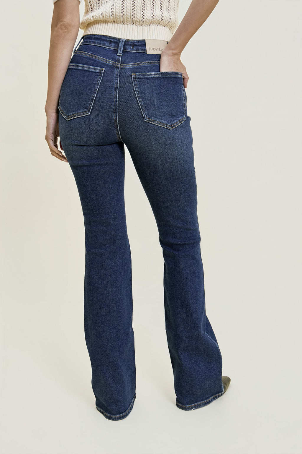 Judy Blue High Waist Tummy Control Daisy Bootcut Jeans – Cosmic Indigo, Inseam 32"