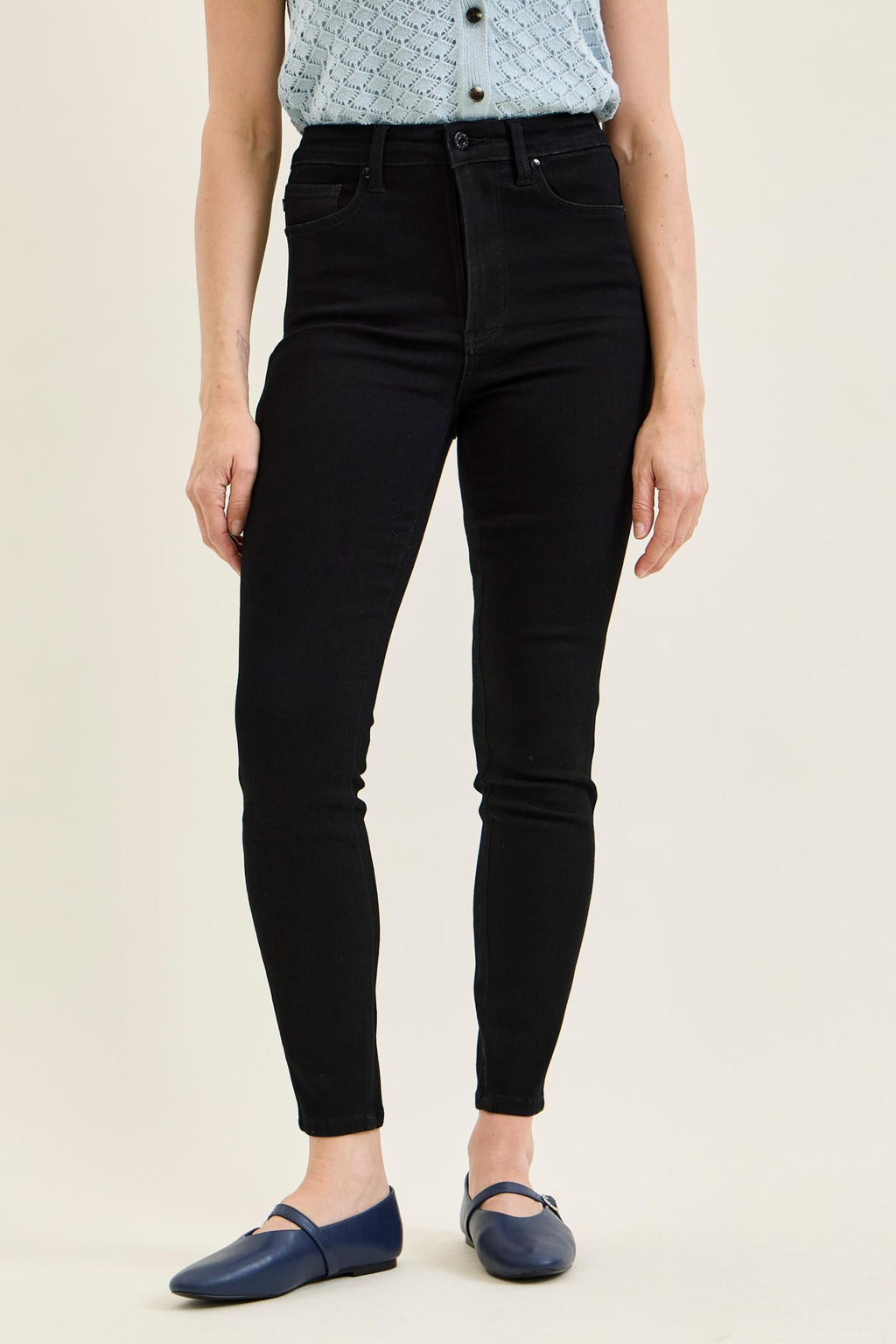 Judy Blue High Waist Tummy Control Sienna Skinny Jeans – Black Edition