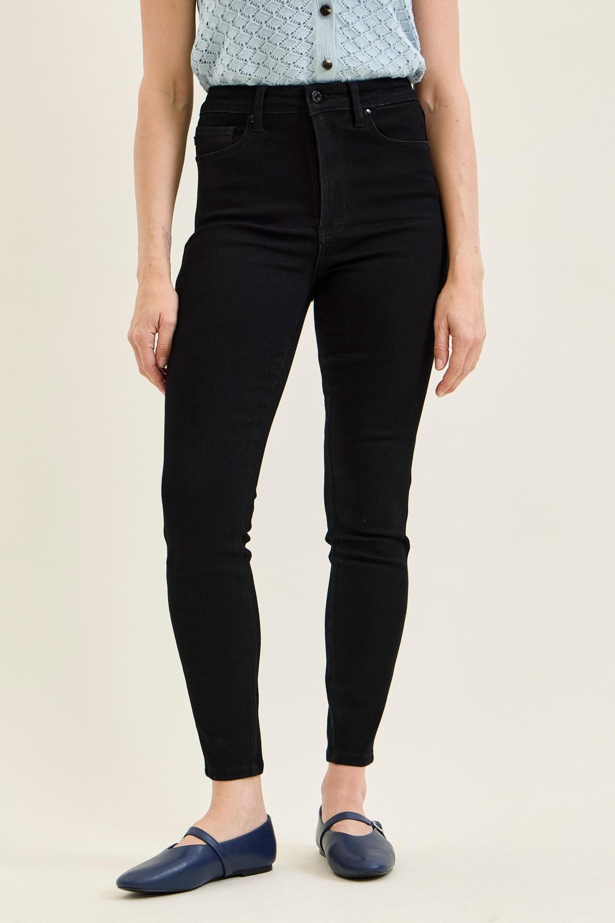 Judy Blue High Waist Tummy Control Sienna Skinny Jeans – Black Edition