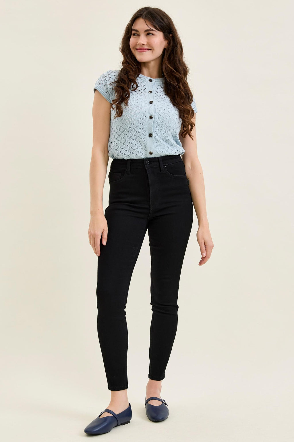 Judy Blue High Waist Tummy Control Sienna Skinny Jeans – Black Edition