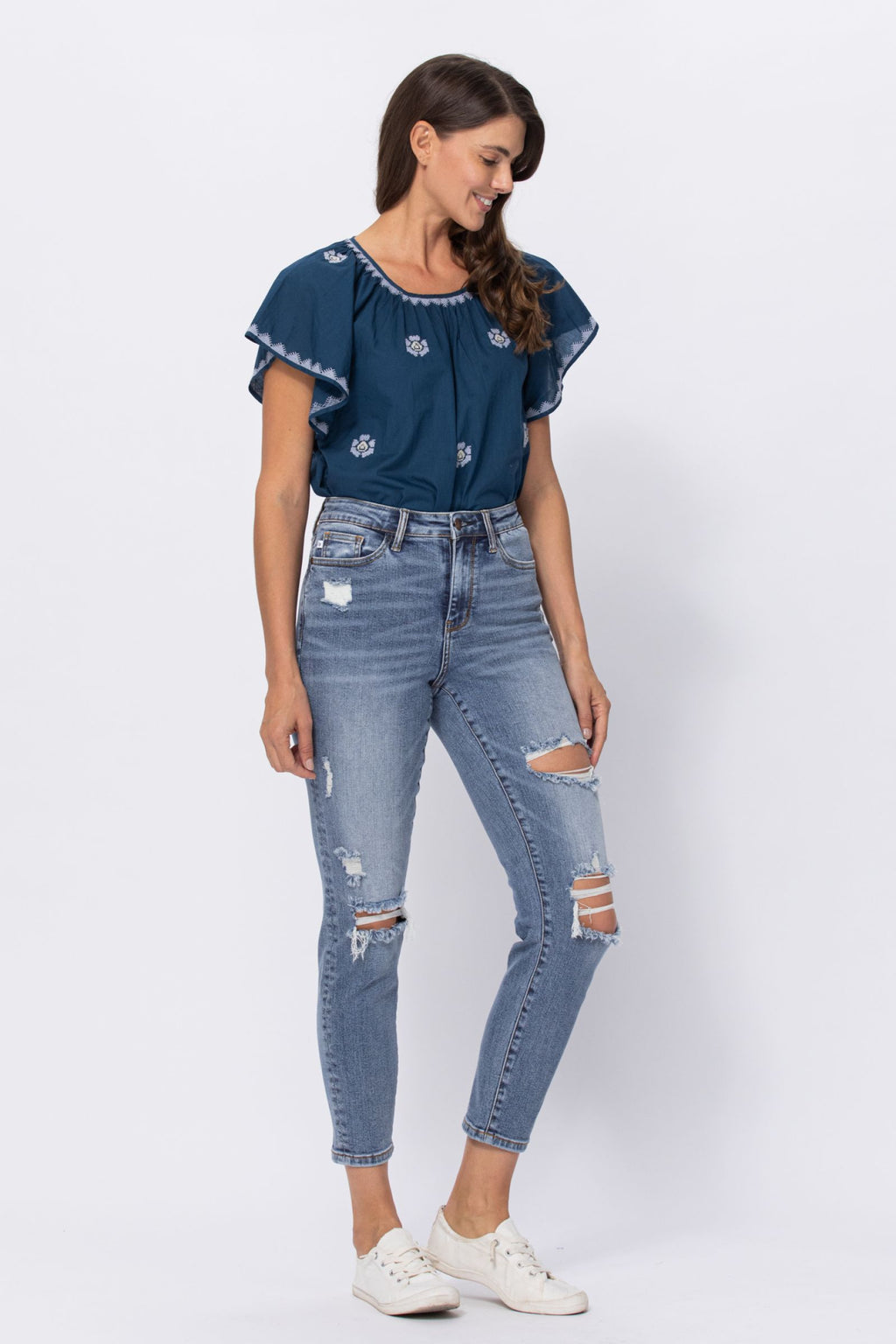 Judy Blue High Rise Destroyed Slim Fit