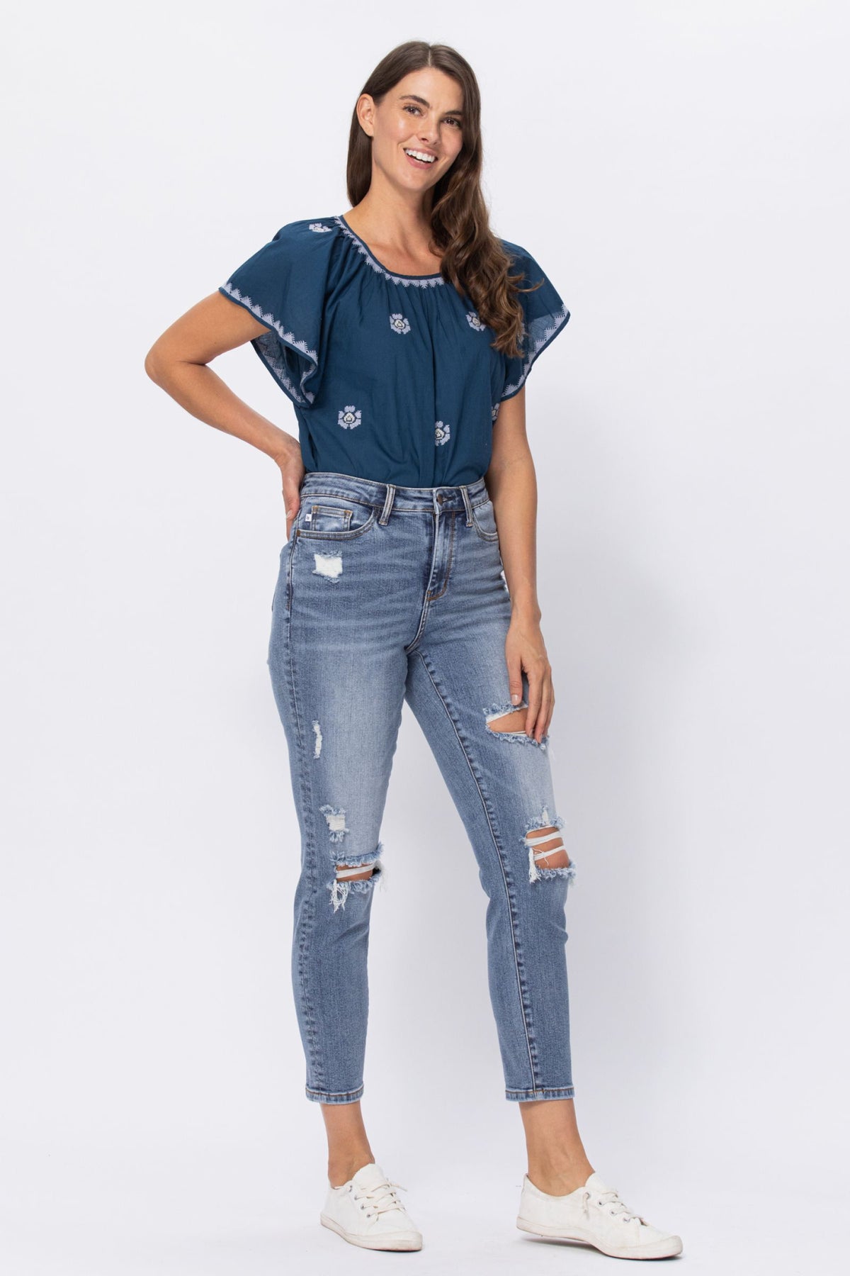 Judy Blue High Rise Destroyed Slim Fit