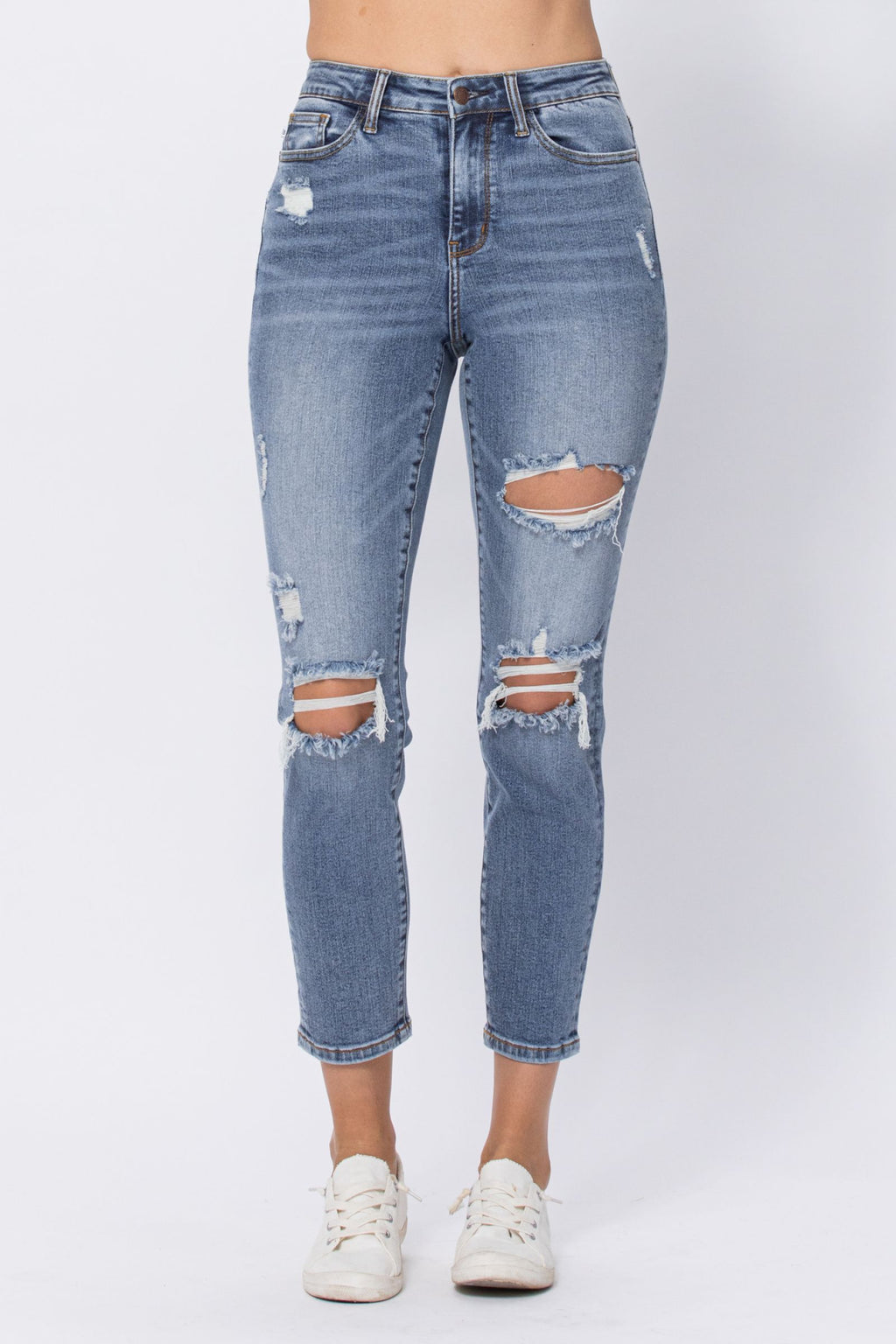 Judy Blue High Rise Destroyed Slim Fit