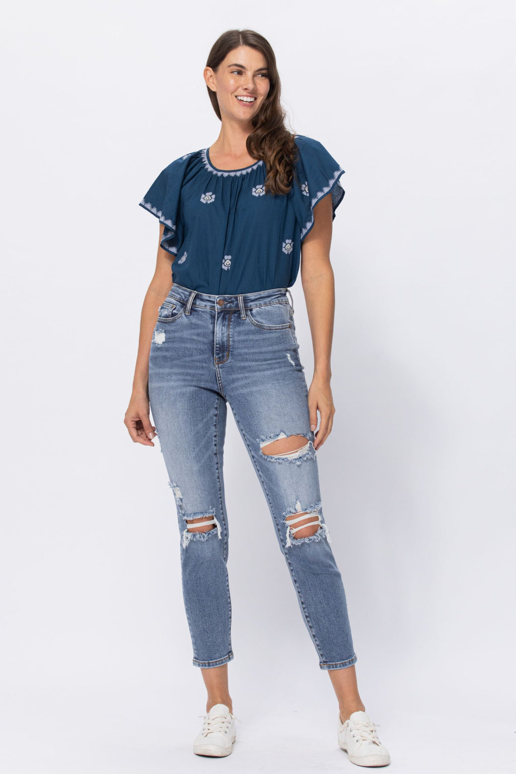 Judy Blue High Rise Destroyed Slim Fit